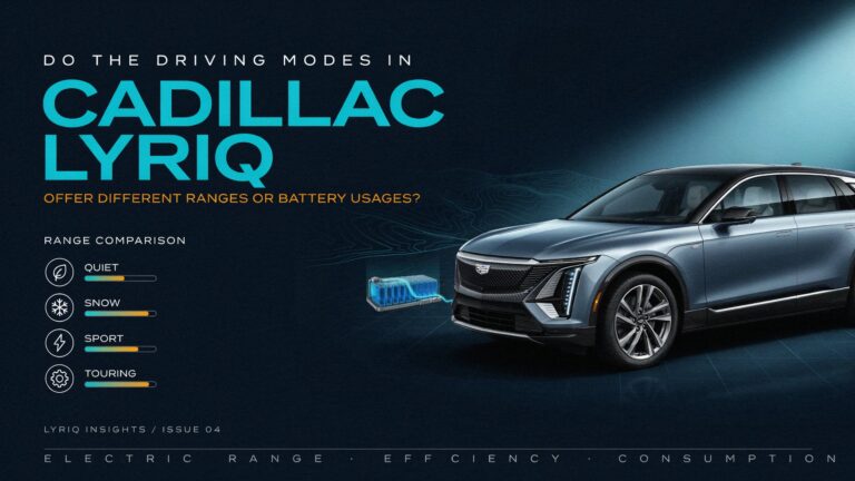 Do the Driving Modes in Cadillac LYRIQ Offer Different Ranges or Battery Usages?